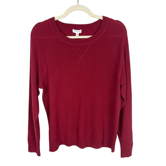 Garnet Hill 100% Cashmere Henley Sweater Minimalist Casual Women's Size Medium - Picture 2 of 13